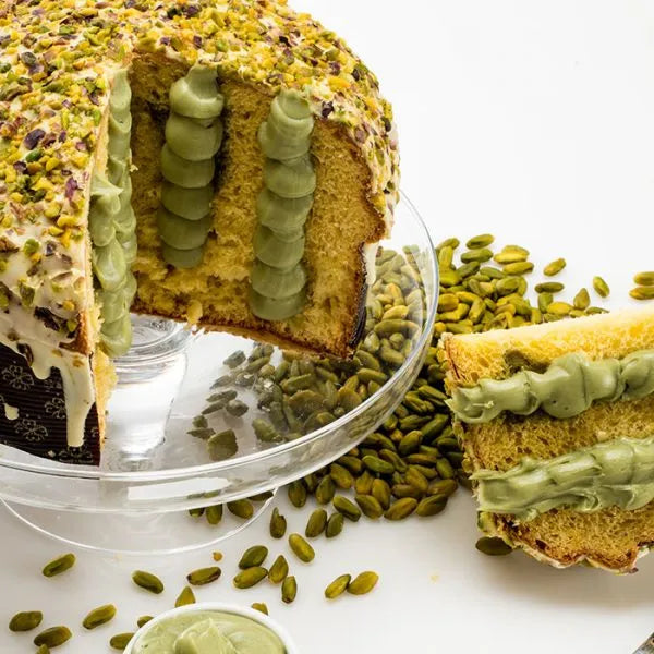 Panettone farcito e glassato al pistacchio- Groot verpakking! 1000 gram!