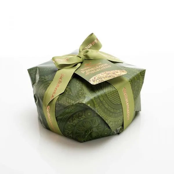 Panettone farcito e glassato al pistacchio- Groot verpakking! 1000 gram!